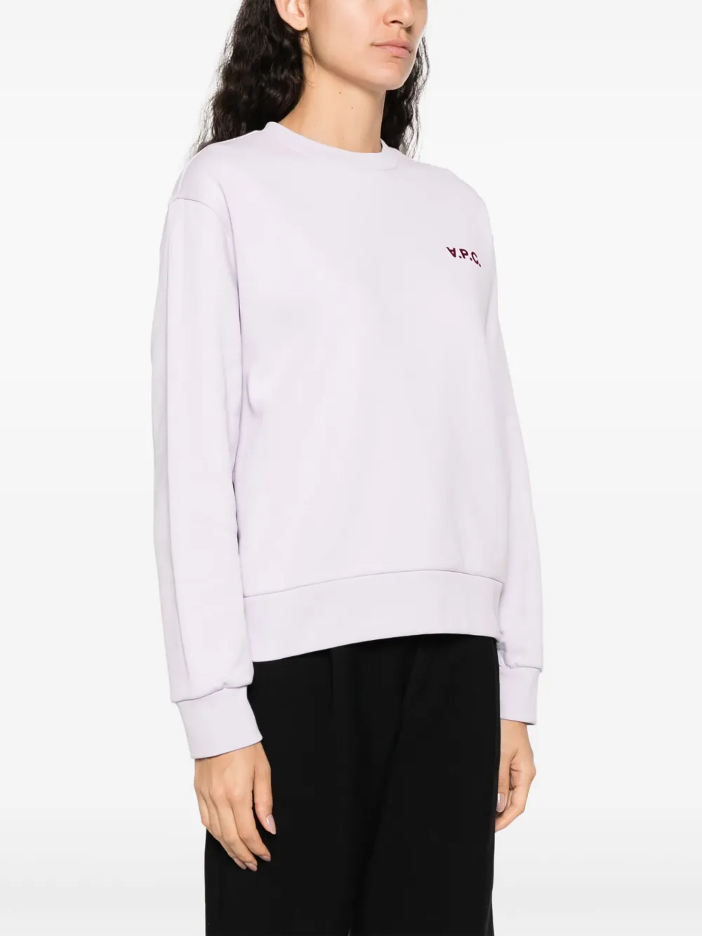 Cheap A.P.C. logo-print cotton sweatshirt Women