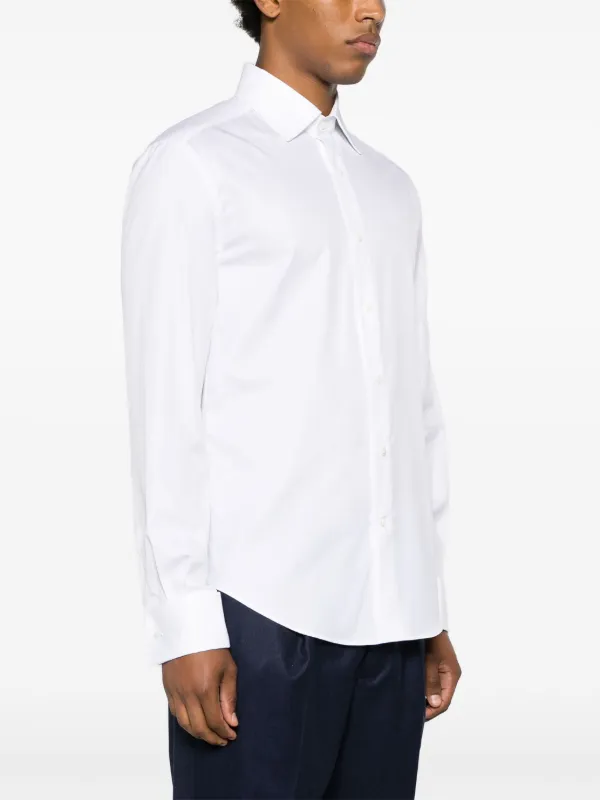 魅力的な long-sleeve Cucinelli Brunello Cotton FARFETCH | White | Shirt トップス