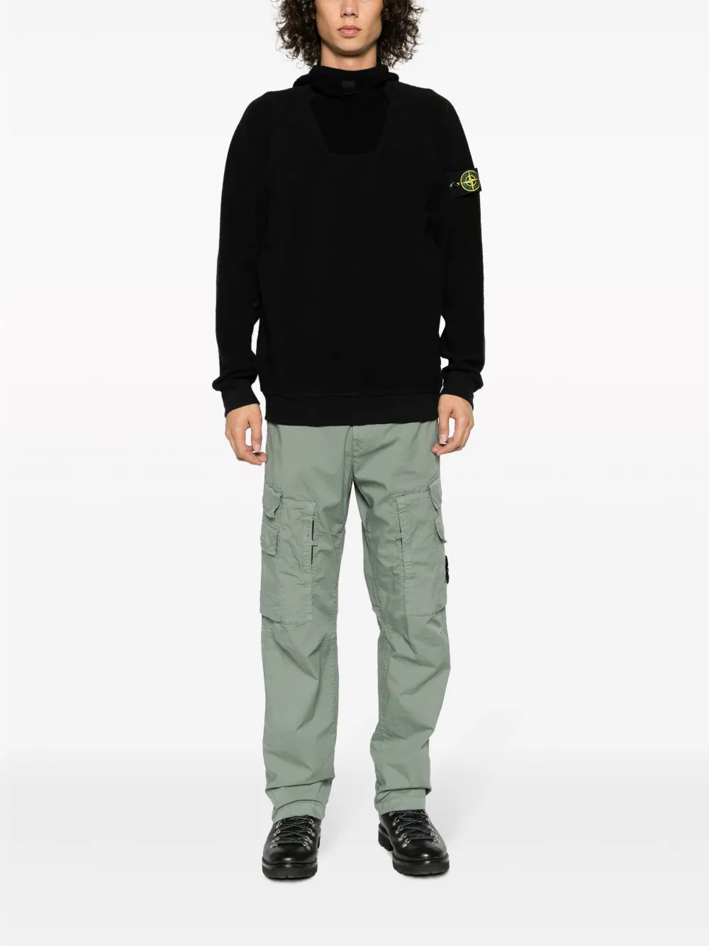 Stone Island straight-leg cargo trousers - Groen