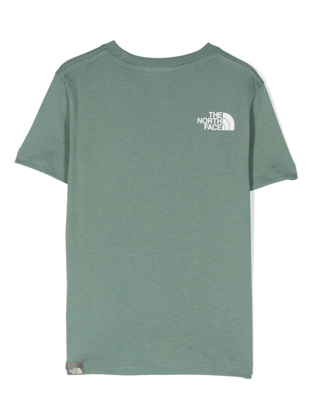 The North Face Kids logo-print cotton T-shirt - Groen