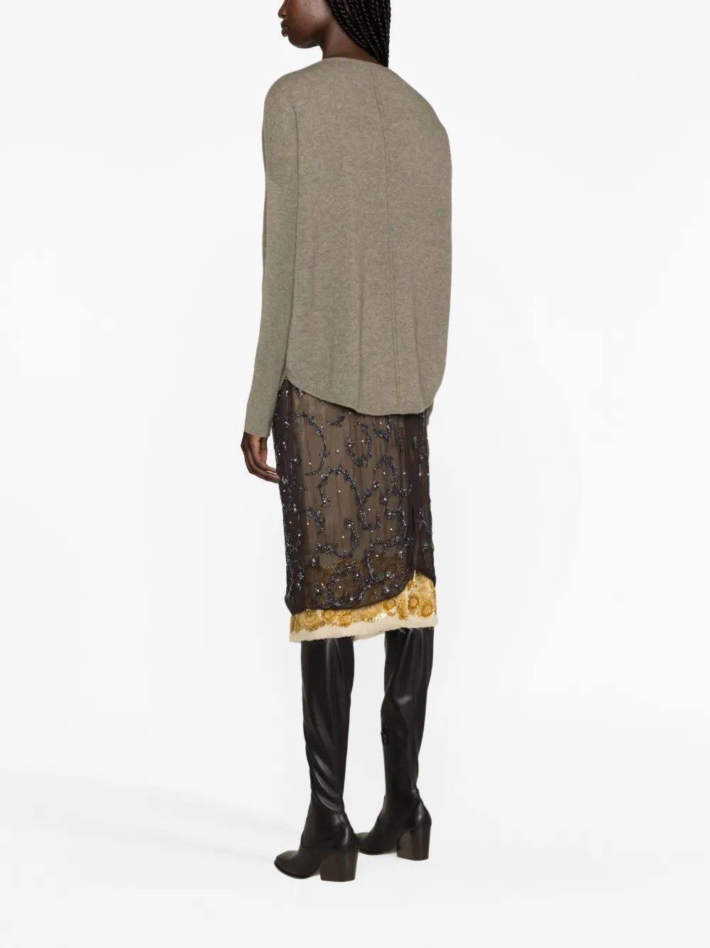 Kujten Misha Cashmere Jumper In Green