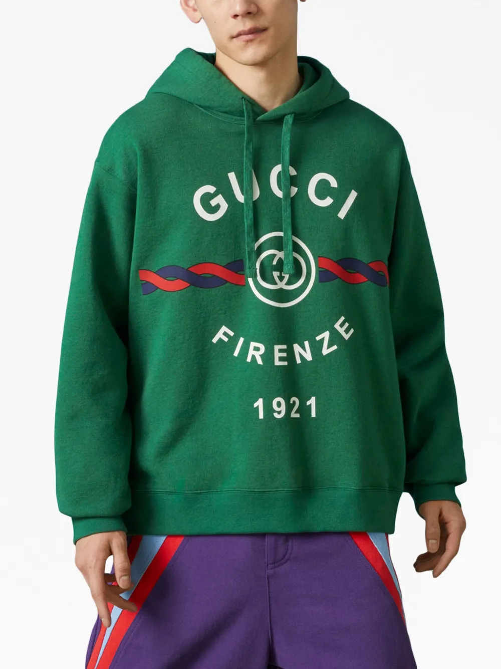 Hooded sweatshirt with interlocking g sale