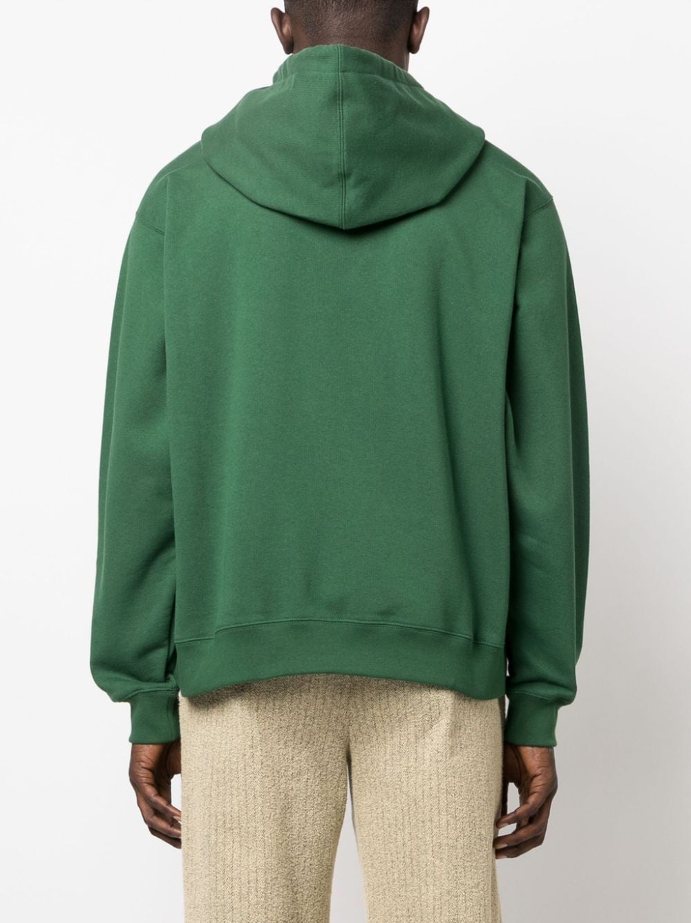 Shop Gucci Interlocking G Cotton Hoodie In Green