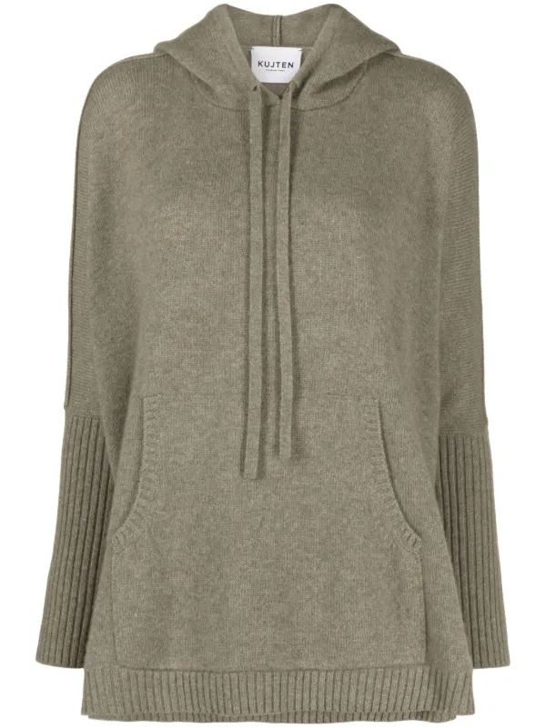 Kujten Hooded Cashmere Jumper Green FARFETCH GE