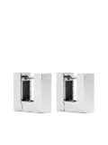 Tom Wood small Satin square hoop earrings - Silver