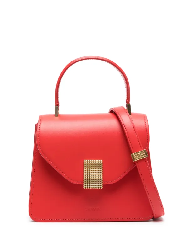 Lanvin Concerto Leather Mini Bag in Red