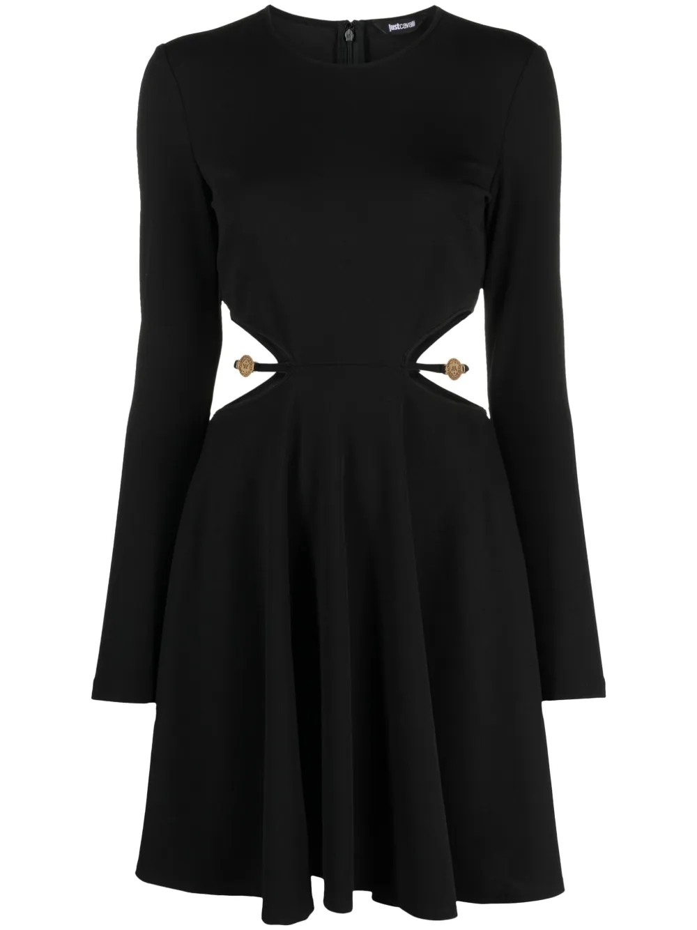 Just Cavalli tiger-head embellished minidress - Nero