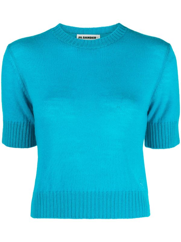 Jil Sander short sleeved Knitted Wool Top   Farfetch