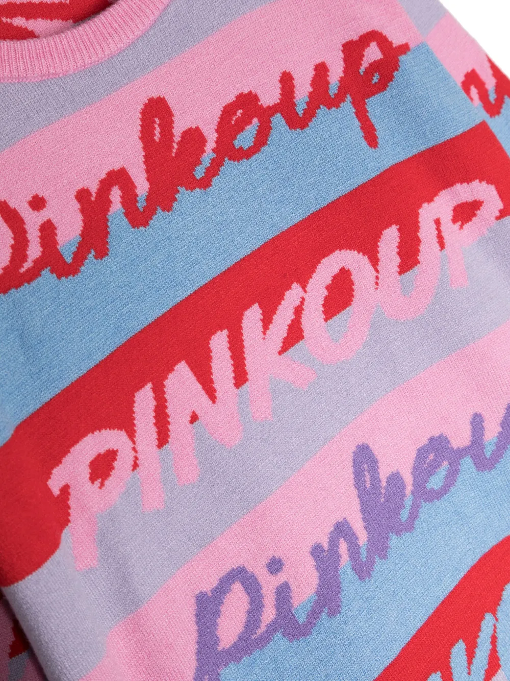 Pinko Kids Trui met tekst Blauw