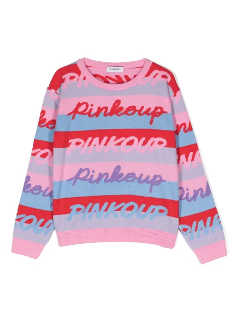 Pinko Kids Suéter com intarsia de slogan