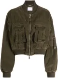 Blumarine cropped bomber jacket - Green