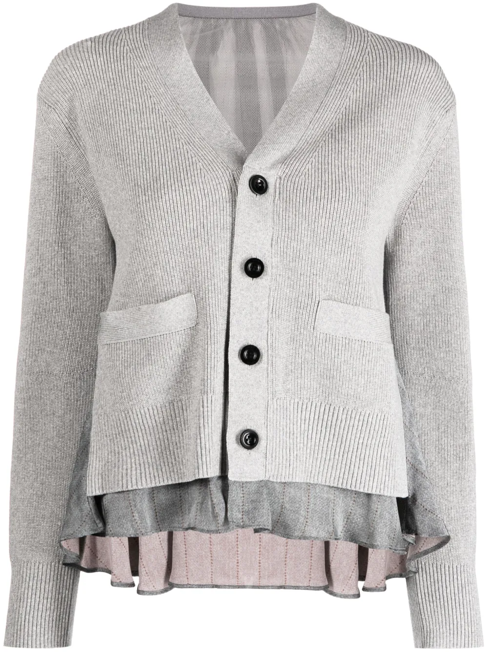 Sacai Panelled Layered Cardigan - Farfetch