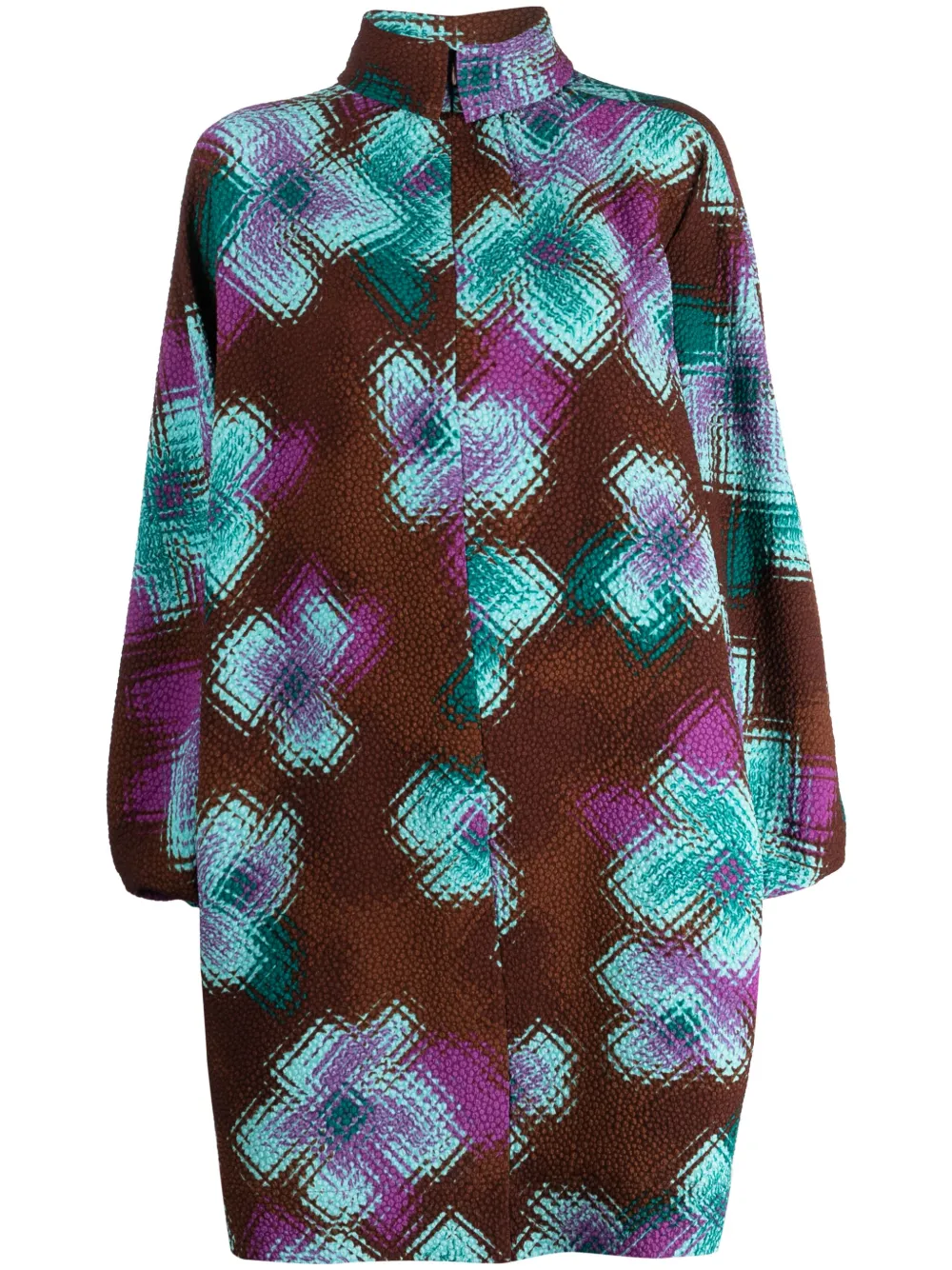 Essentiel Antwerp Blousejurk met bloemenprint Bruin