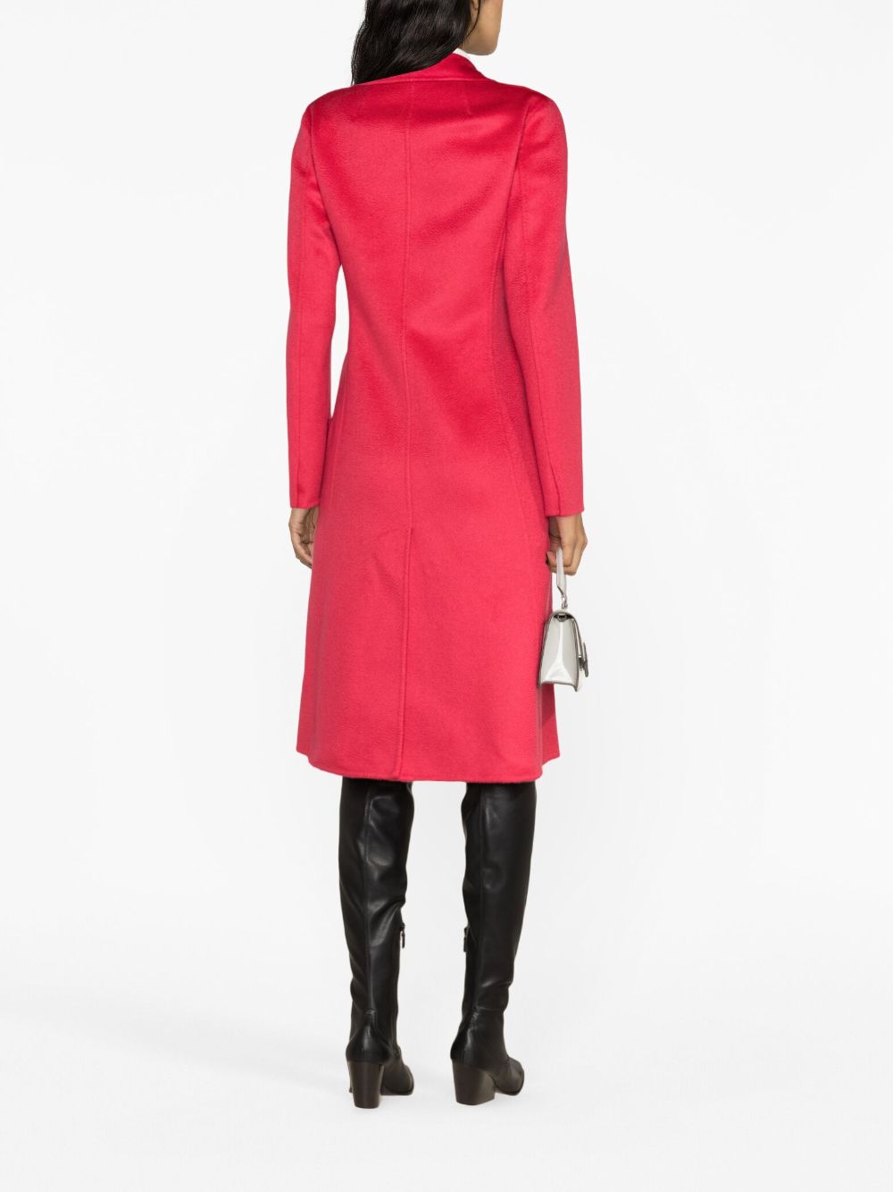 Shop Lanvin Double-breasted Cashmere Coat In Pink