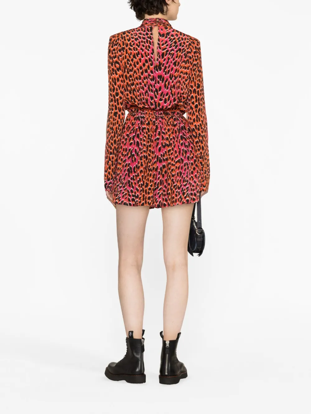Zadig & Voltaire Ryde Cdc Leo Twist Neck Smocked Waist In Red