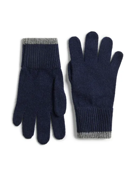 Brunello Cucinelli Kids guantes de cachemira con ribete de canalé