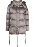 P.A.R.O.S.H. satin-finish padded coat - Grey