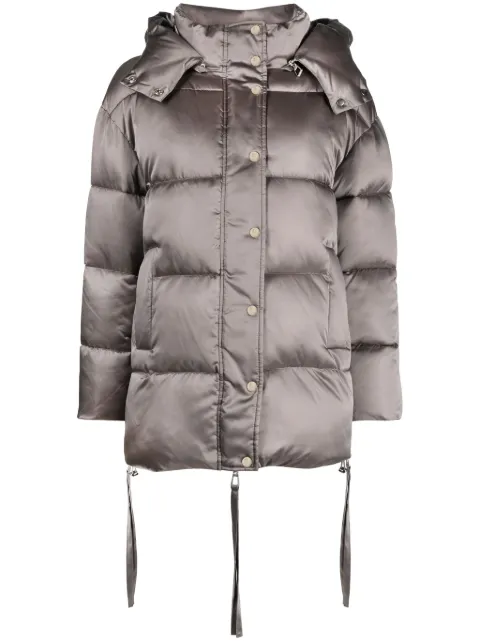 P.A.R.O.S.H. satin-finish padded coat