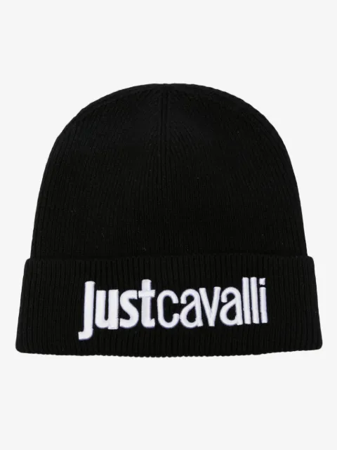 Just Cavalli bonnet nervuré à logo brodé