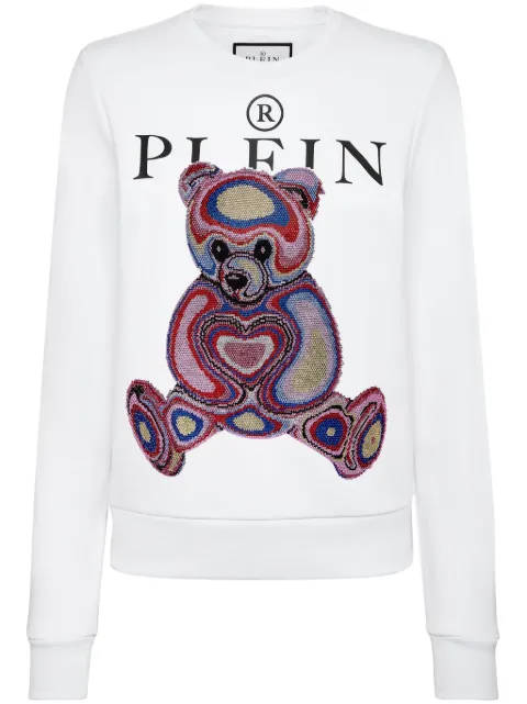 Philipp Plein logo-print cotton blend sweatshirt 