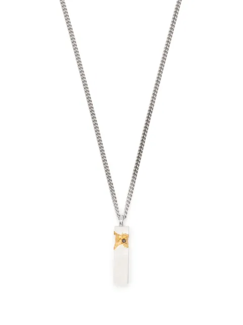Tom Wood collar con dije Mined Cube y diamante negro