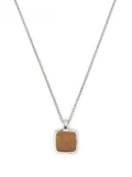 Tom Wood Cushion Pendant Tiger Eye necklace - Silver