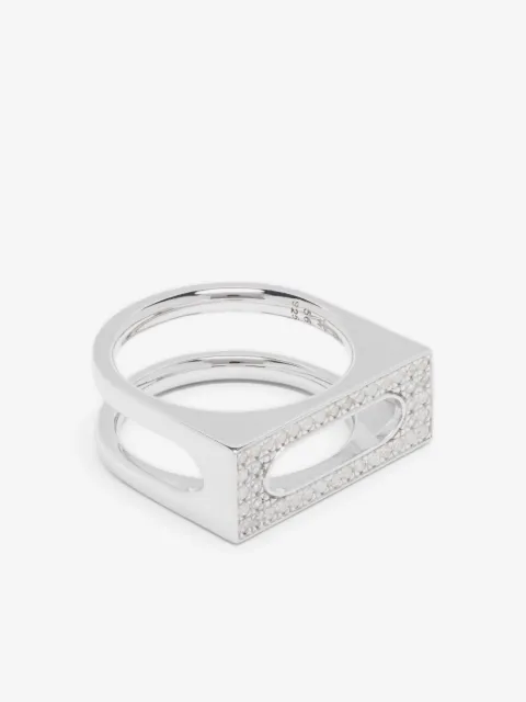 Tom Wood Cage Single zirconium-embellished silver ring