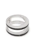 Tom Wood Vault Double Black Spinel slip-on ring - Silver