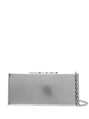 Saint laurent best sale silver clutch