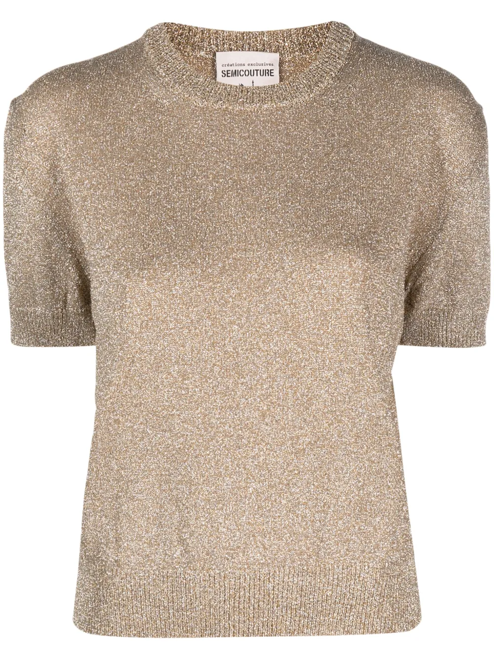 Semicouture Top met metallic-effect Goud