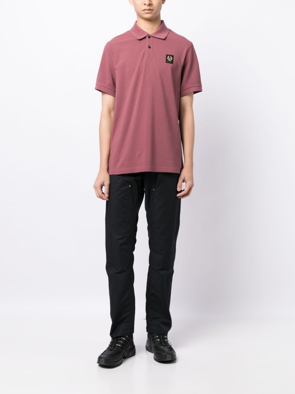 Belstaff logo-patch polo shirt - Paars