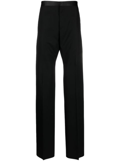 Givenchy satin-trim straight-cut tailored trousers