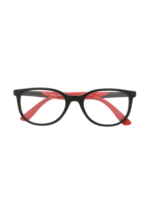 RAY-BAN JUNIOR lentes con armazón redonda y diseño de dos tonos 