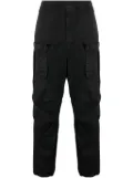 Stone Island Compass-patch cotton cargo trousers - Black