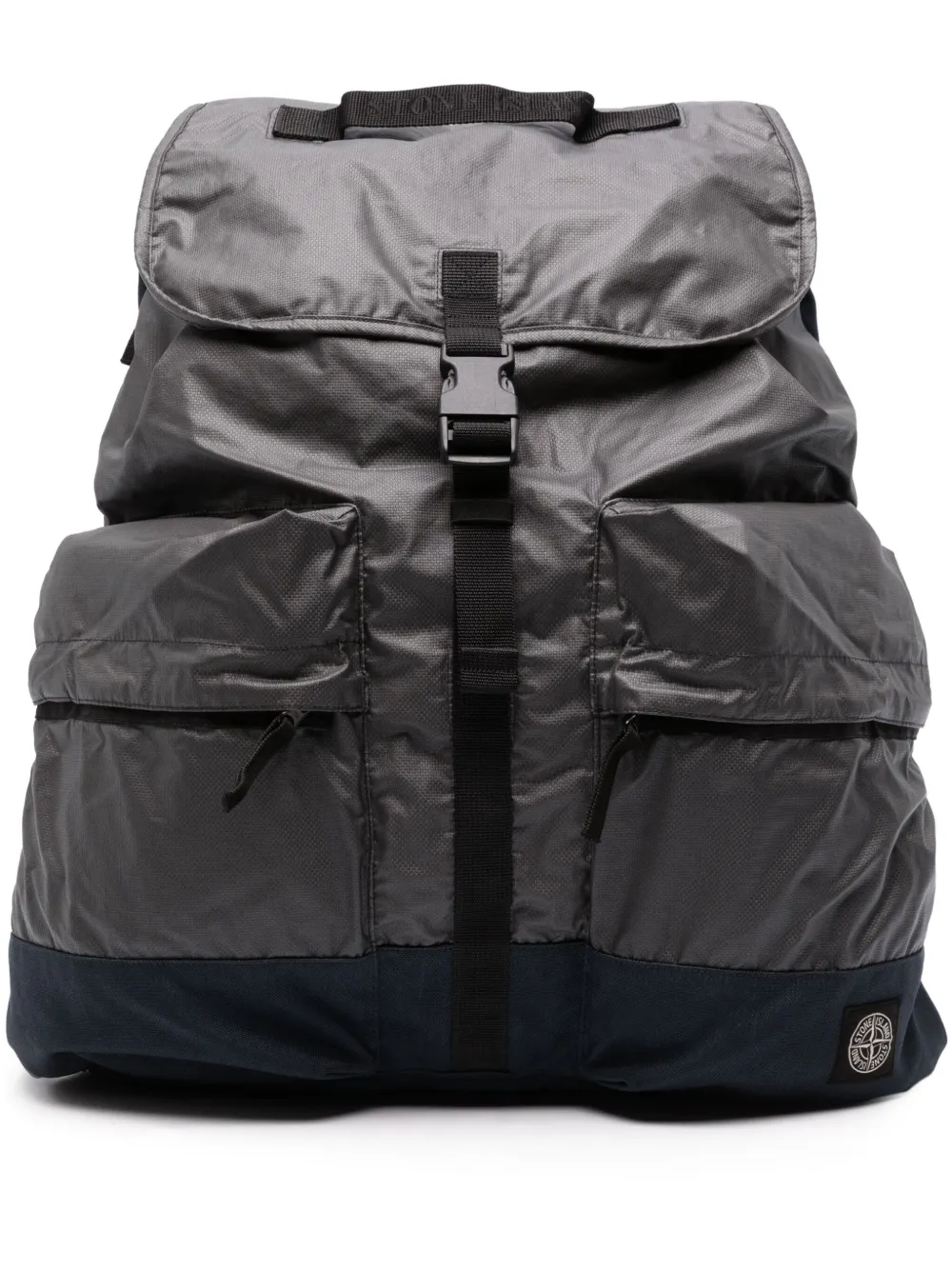 Stone Island Mussola Gommata canvas rugzak Grijs