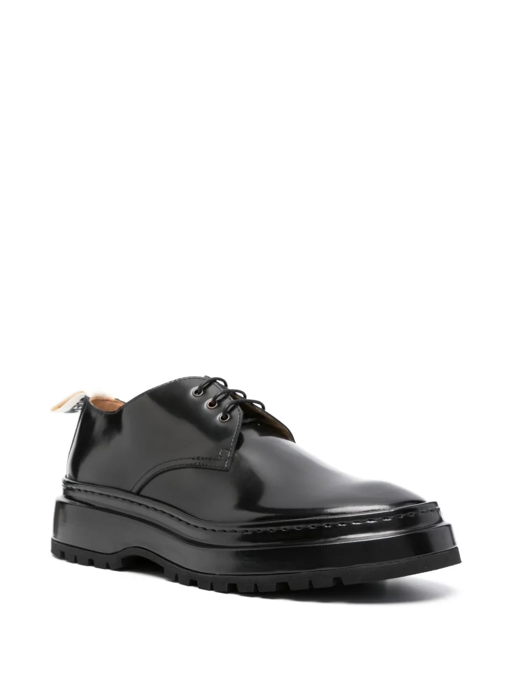 Jacquemus Pavane patent-leather derby shoes - Zwart