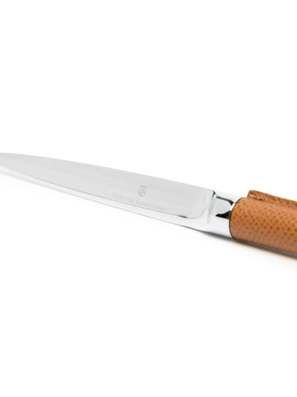 Graf Von Faber-castell Epsom Leather Letter Opener In Silver