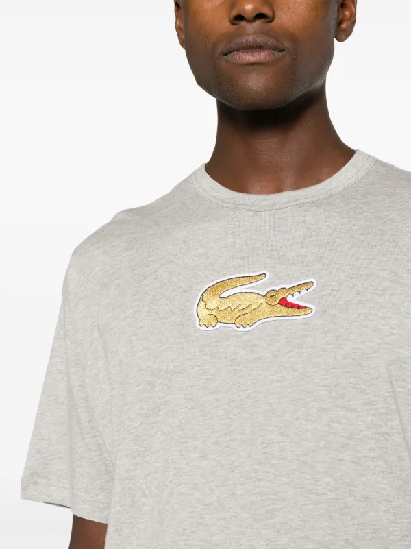 Comme Des Gar ons Shirt x Lacoste logo patch Cotton T shirt Farfetch
