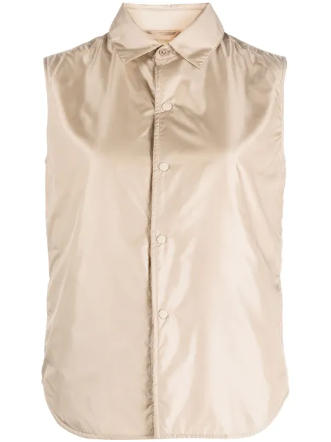 ASPESI shimmer press-stud fastening gilet 
