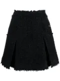 Balmain pleated tweed miniskirt - Black