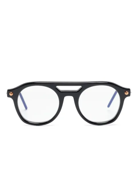 Kuboraum two-tone round-frame glasses