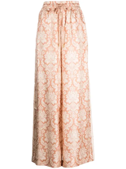 ZIMMERMANN damask-print silk palazzo trousers