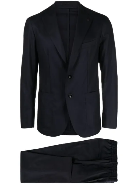 Tagliatore single-breasted virgin wool blend suit