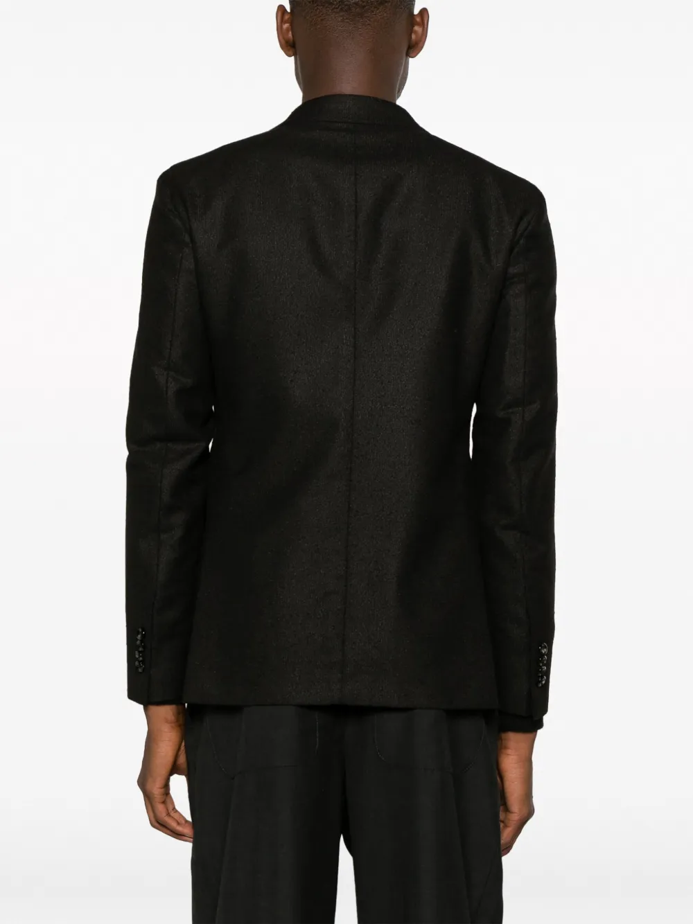 Tagliatore Single-breasted Lurex Blazer In Brown