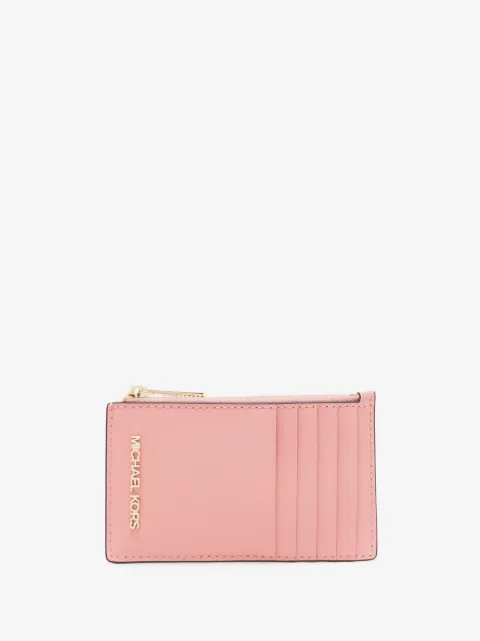 Michael Michael Kors Porta-cartões Jet Set pequeno de couro