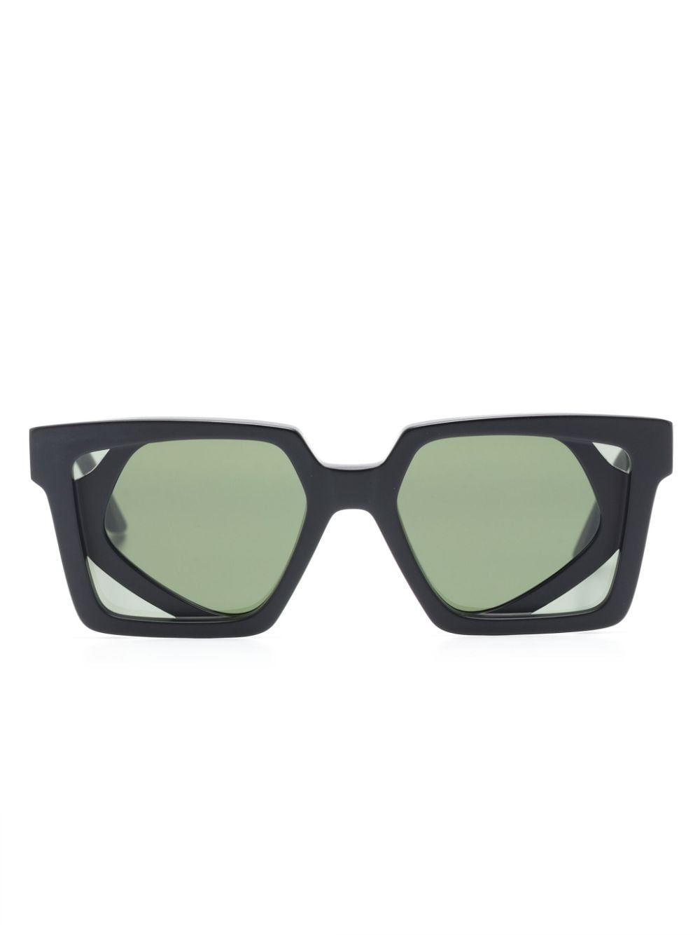 Kuboraum Double-frame Oversized Sunglasses In Black