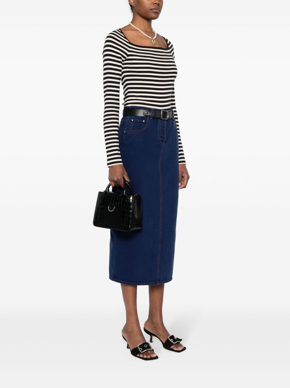 Image 2 of Claudie Pierlot Anouck leather tote bag