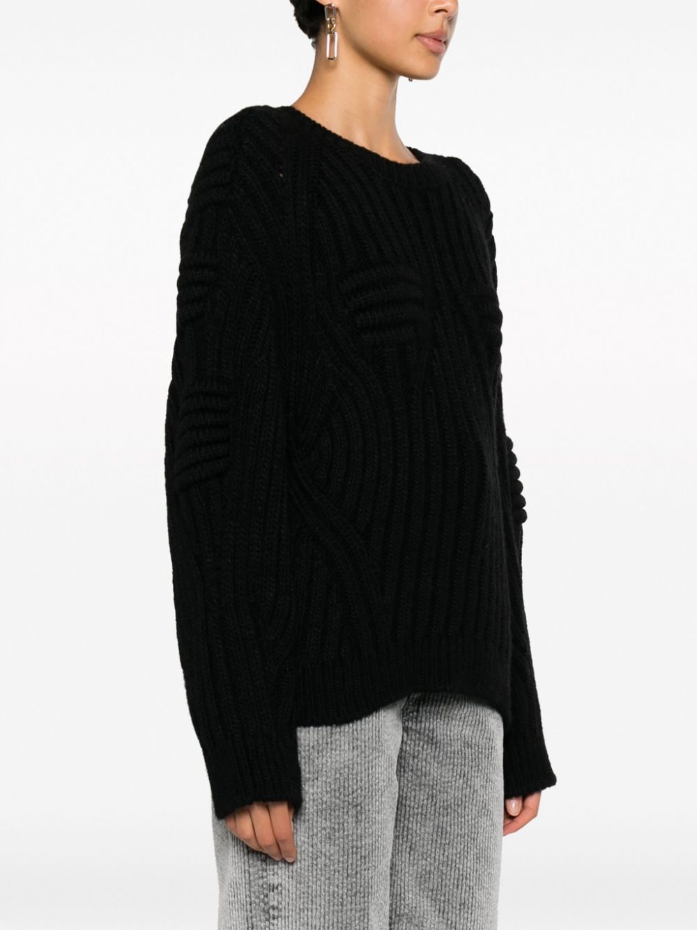 Shop Rev The Cole Virgin Wool Jumper In Schwarz