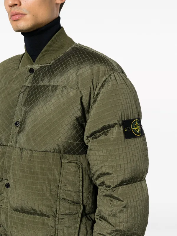 Stone Island コンパスモチーフ パデッドジャケット | グリーン