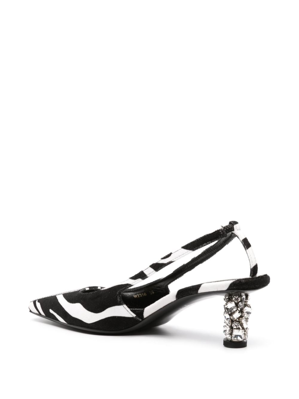 Shop Tom Ford 70mm Zebra-print Slingback Pumps In Black